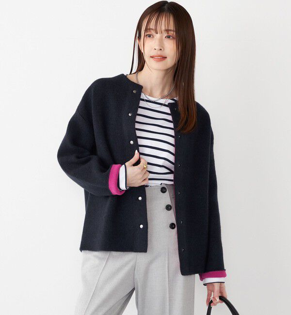 SHIPS Colors 「SHIPS Colors:〈手洗い可能〉チャイニーズラクーン 接結 カーディガン◇」|カーディガン|