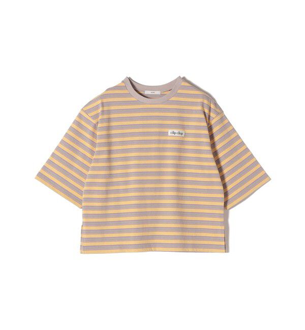 SHIPS for women「【WEB限定】マルチ ボーダー 5分袖 TEE」|Tシャツ・カットソー|