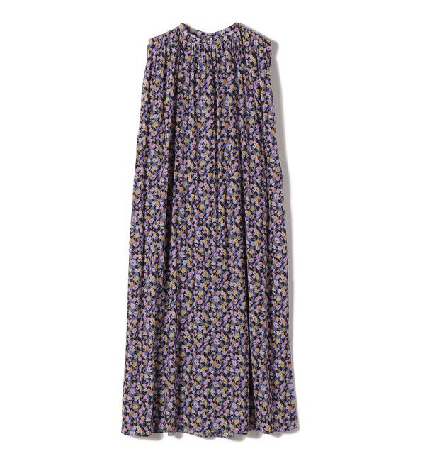 SHIPS for women「〈手洗い可能〉カッセン フラワー プリント ノースリーブ ワンピース」|ワンピース|