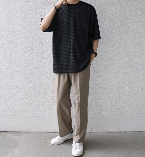 SHIPS any「SHIPS any:〈接触冷感〉マルチ ボーダー ポケット Tシャツ◇」|Tシャツ・カットソー|