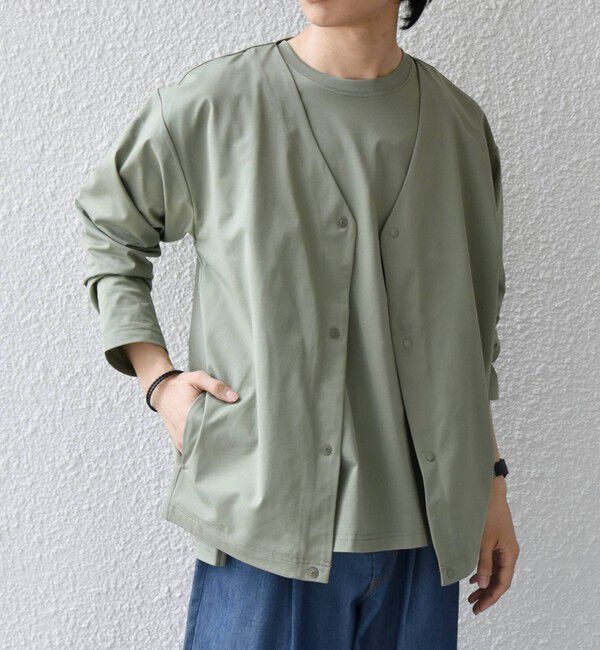 SHIPS any「【WEB限定】SHIPS any:〈吸水速乾/UVカット〉3点セットアップ Tシャツ＆カーディガン＆パンツ◆」|Tシャツ・カットソー|
