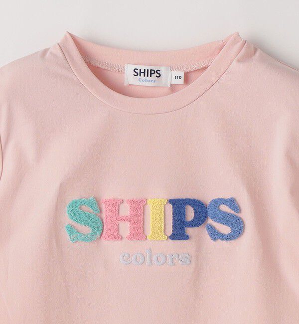 SHIPS Colors 「SHIPS Colors:80～130cm /〈接触冷感・吸水速乾〉歯ブラシ刺繍 ロゴ Tシャツ」|Tシャツ・カットソー|
