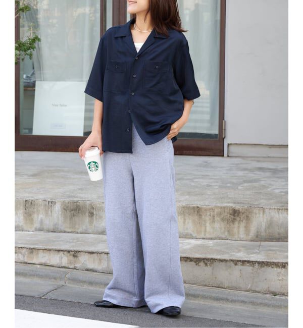 OUTDOOR PRODUCTS Usual Things「ヴィンテージタンブラーサテンオープンカラーシャツ　セットアップ対応」|シャツ・ブラウス|
