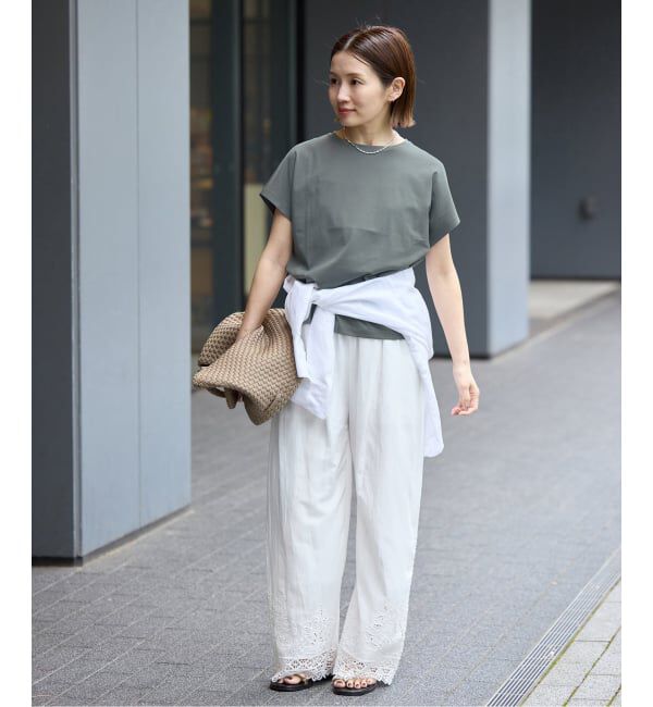 IENA「ATON/エイトン SUVIN 60/2 CAP SLEEVE Tシャツ」|Tシャツ・カットソー|