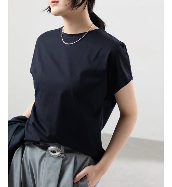 IENA「ATON/エイトン SUVIN 60/2 CAP SLEEVE Tシャツ」|Tシャツ・カットソー|