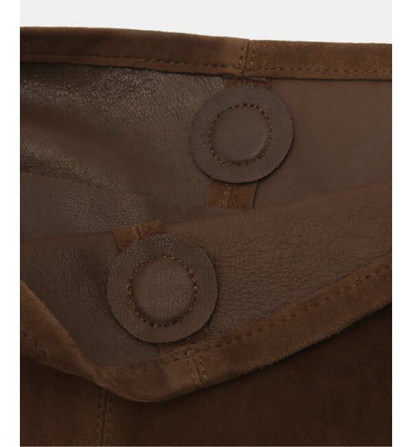 IENA「Morphee/モルフェ CYLINDER(M size)OIL SUEDE BROWN バッグ」|ショルダー・メッセンジャー|