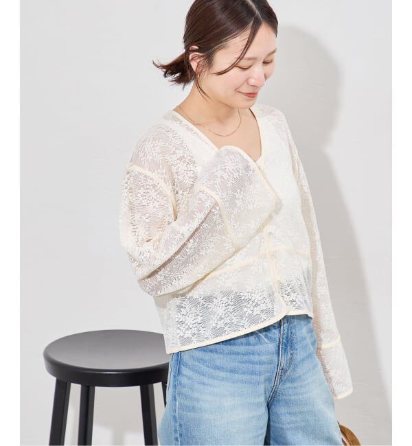JOURNAL STANDARD「フラワーメッシュカーディガン」|カーディガン|ナチュラル