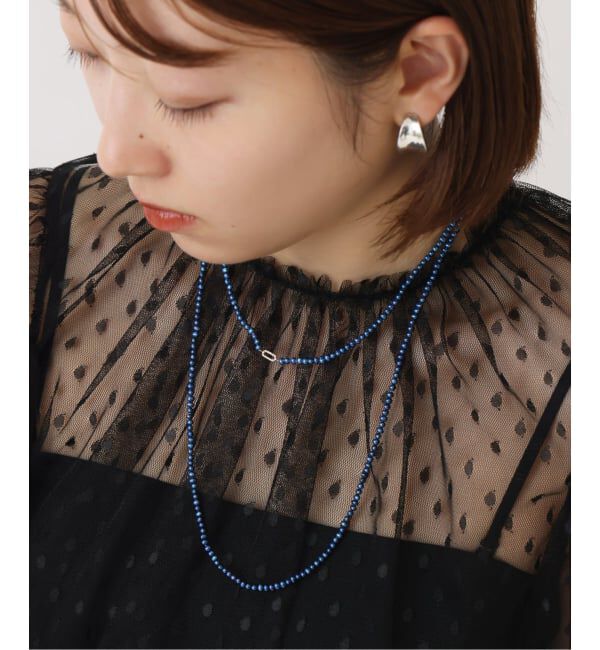 Lilas by Spick&Span「インディゴパール3mmサークルダイヤネックレス K10」|ネックレス|
