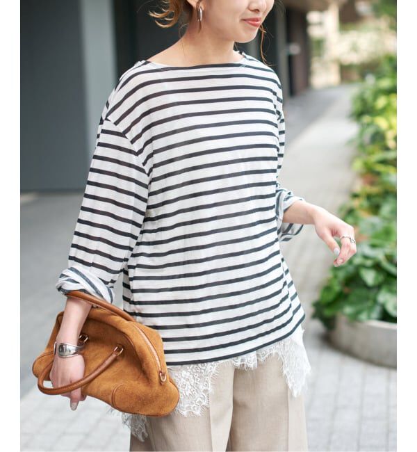 Spick and Span「シアーボーダーTシャツ」|Tシャツ・カットソー|