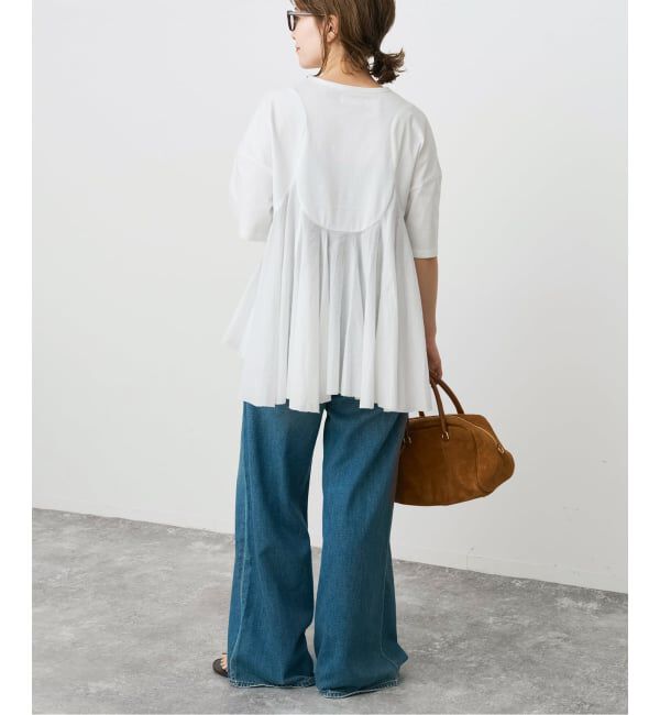 Spick and Span「AAYUSHI / アユーシ ペプラムラッフルTシャツ」|Tシャツ・カットソー|