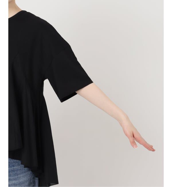 Spick and Span「AAYUSHI / アユーシ ペプラムラッフルTシャツ」|Tシャツ・カットソー|