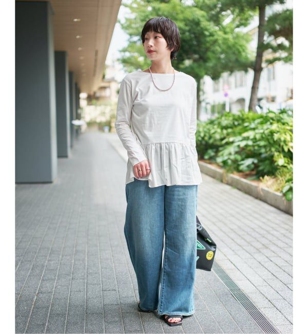 Spick and Span「ドッキングペプラムカットソー」|Tシャツ・カットソー|