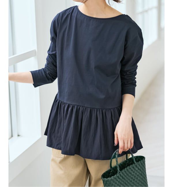 Spick and Span「ドッキングペプラムカットソー」|Tシャツ・カットソー|
