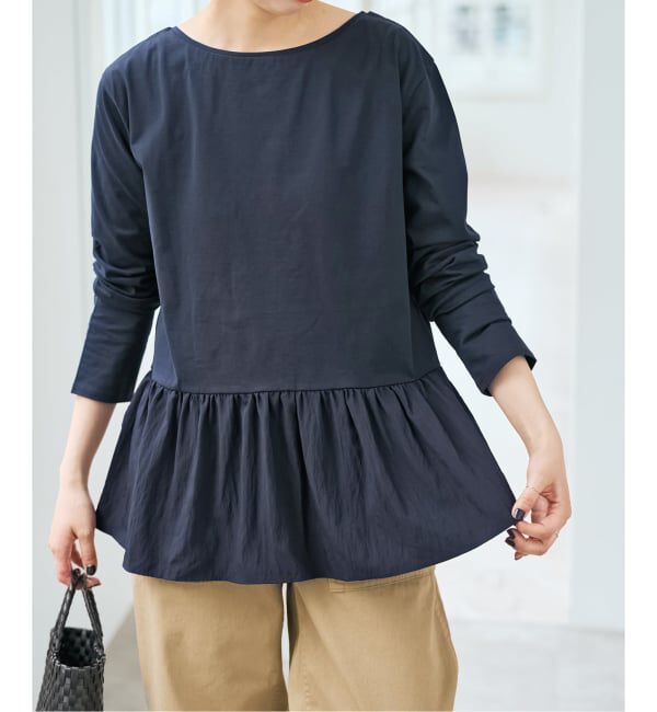 Spick and Span「ドッキングペプラムカットソー」|Tシャツ・カットソー|