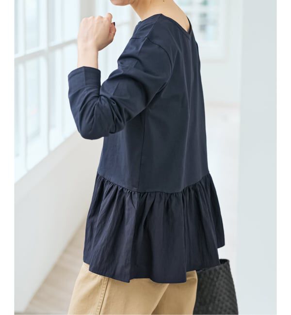 Spick and Span「ドッキングペプラムカットソー」|Tシャツ・カットソー|