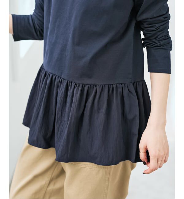 Spick and Span「ドッキングペプラムカットソー」|Tシャツ・カットソー|