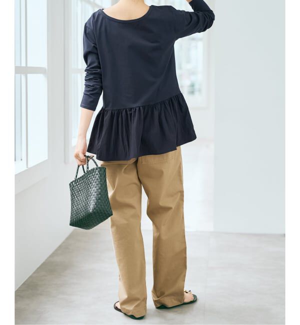 Spick and Span「ドッキングペプラムカットソー」|Tシャツ・カットソー|