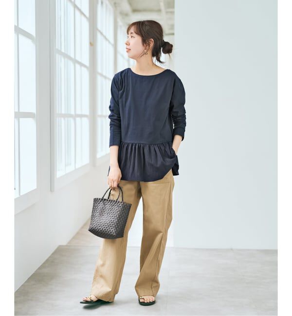 Spick and Span「ドッキングペプラムカットソー」|Tシャツ・カットソー|