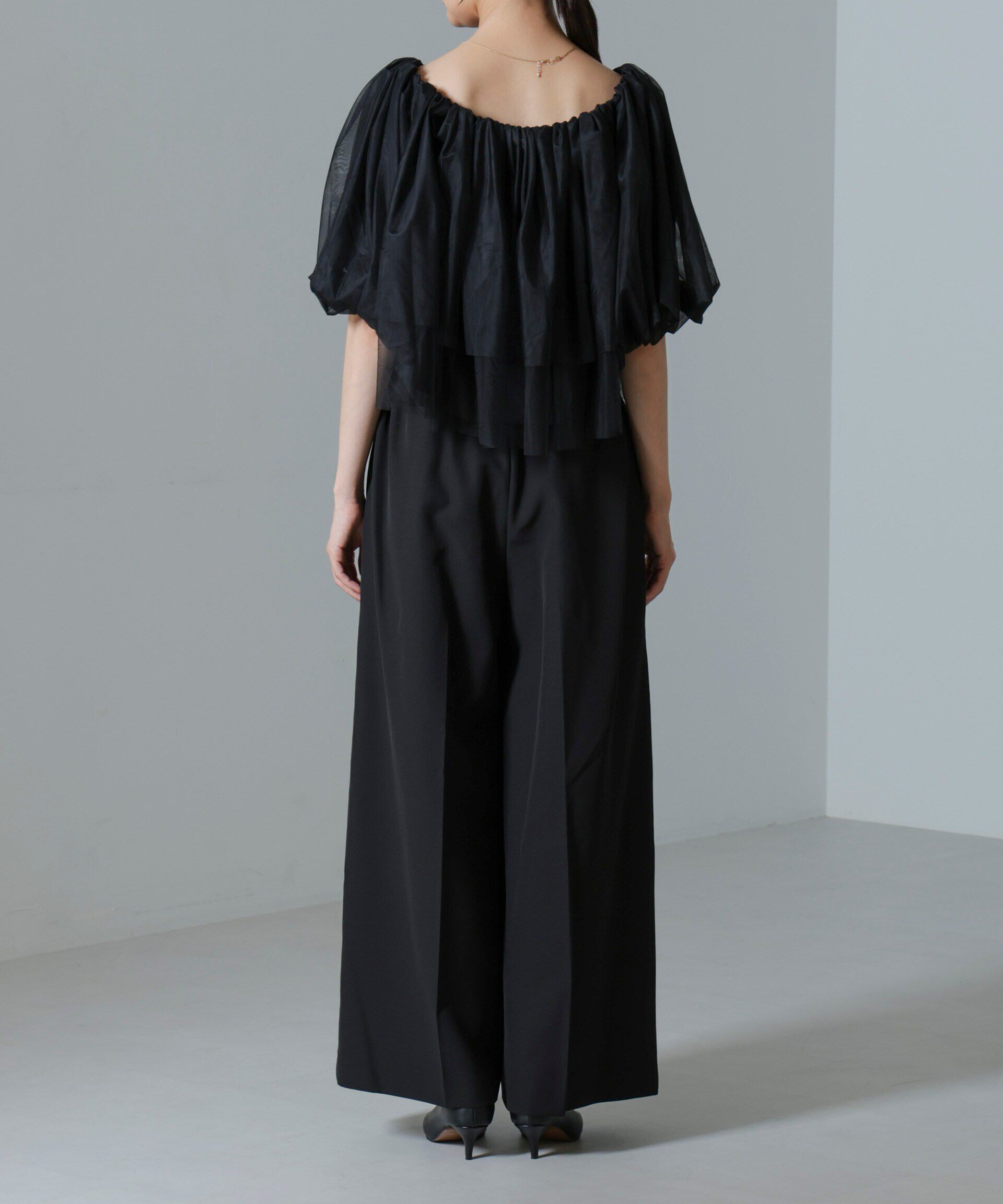 nano･universe「troisiemechaco/TULLE DOUBLECLOTH セットアップパンツ」|スーツ|