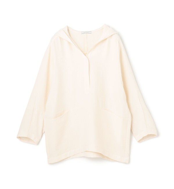 BEIGE,「【洗える】POMONA / Vネックフード付プルオーバー」|Tシャツ・カットソー|