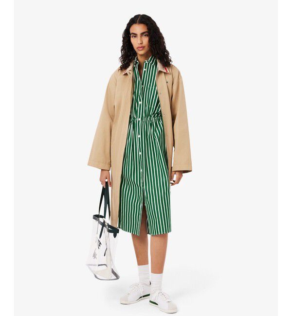 LACOSTE「ストライプシャツドレス / ワンピース」|ワンピース|