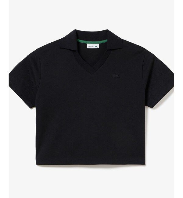 LACOSTE「鹿の子地サッカーシャツ / スキッパーネックポロ」|ポロシャツ|