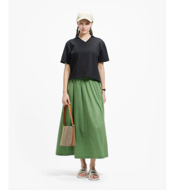 LACOSTE「鹿の子地サッカーシャツ / スキッパーネックポロ」|ポロシャツ|