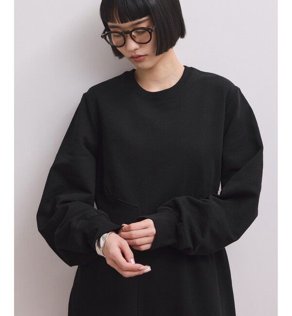 ADAM ET ROPE'「【WEB限定】ウエストリブスウェットワンピース」|ワンピース|