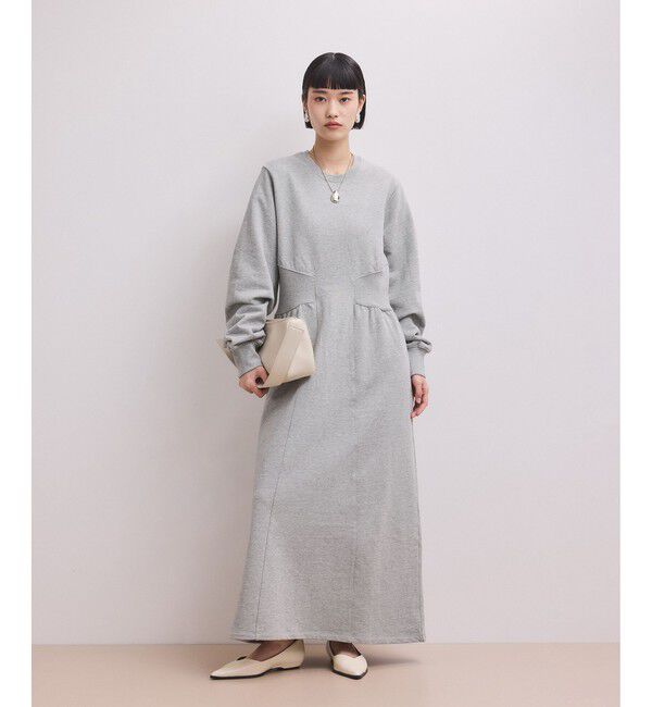 ADAM ET ROPE'「【WEB限定】ウエストリブスウェットワンピース」|ワンピース|