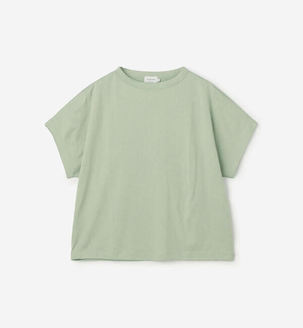 handvaerk「handvaerk | 60/2 キャップスリーブTシャツ SOLID WOMEN」|Tシャツ・カットソー|GREEN系1