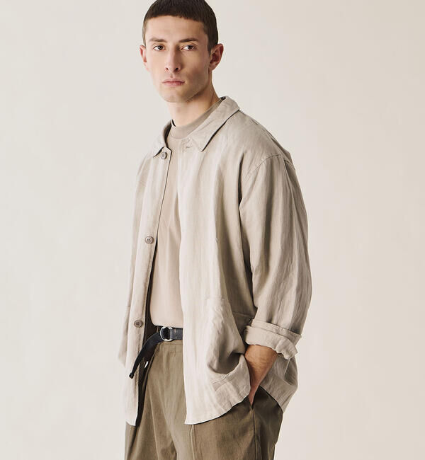 handvaerk「handvaerk | 60/2 ビッグクルーネックTシャツ SOLID MEN」|Tシャツ・カットソー|