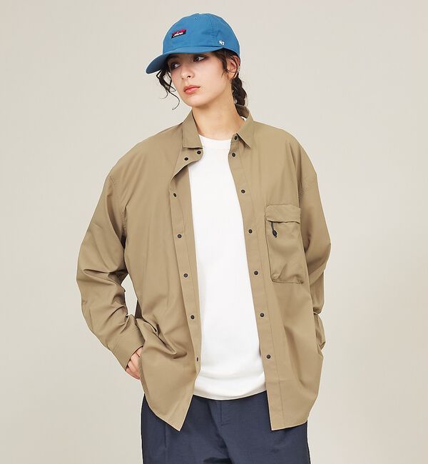 ABAHOUSE「【NANGA /ナンガ】PLC EXCURSION SHIRT /N2500-1」|シャツ・ブラウス|カーキ