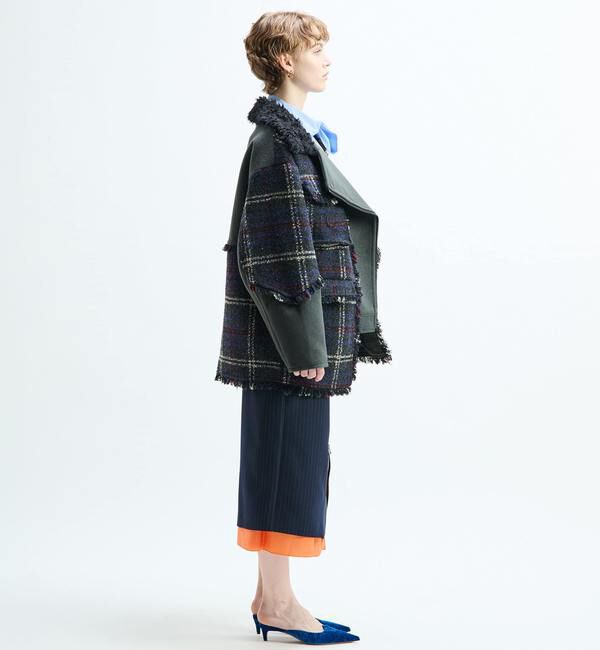 SOFFITTO「《別注》【AULA AILA/アウラ アイラ】CHECK COMBINATION BLOUSON」|ブルゾン・スタジャン|