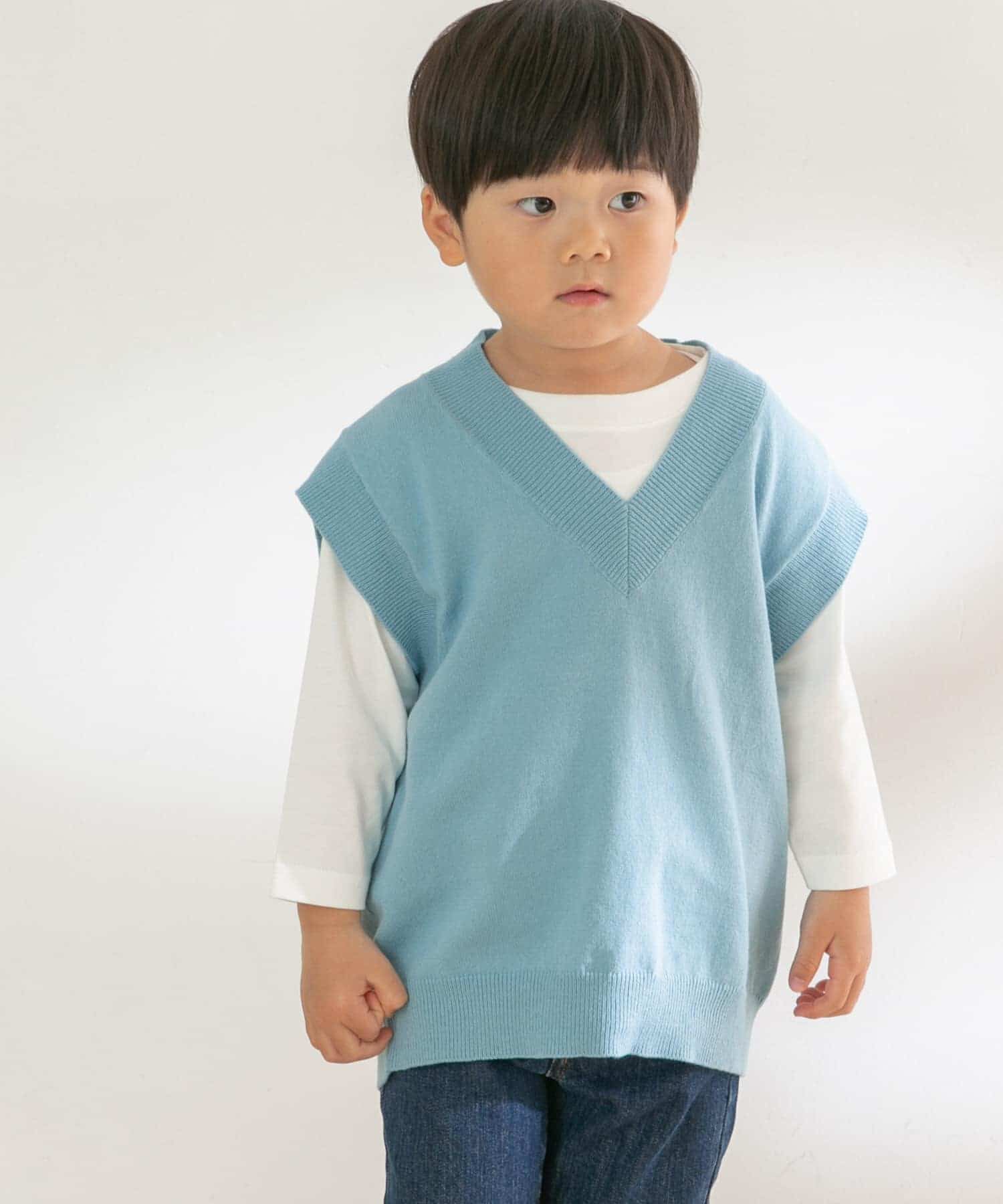 URBAN RESEARCH DOORS「『親子リンク』Vネックニットベスト(KIDS)」|ニット・セーター|