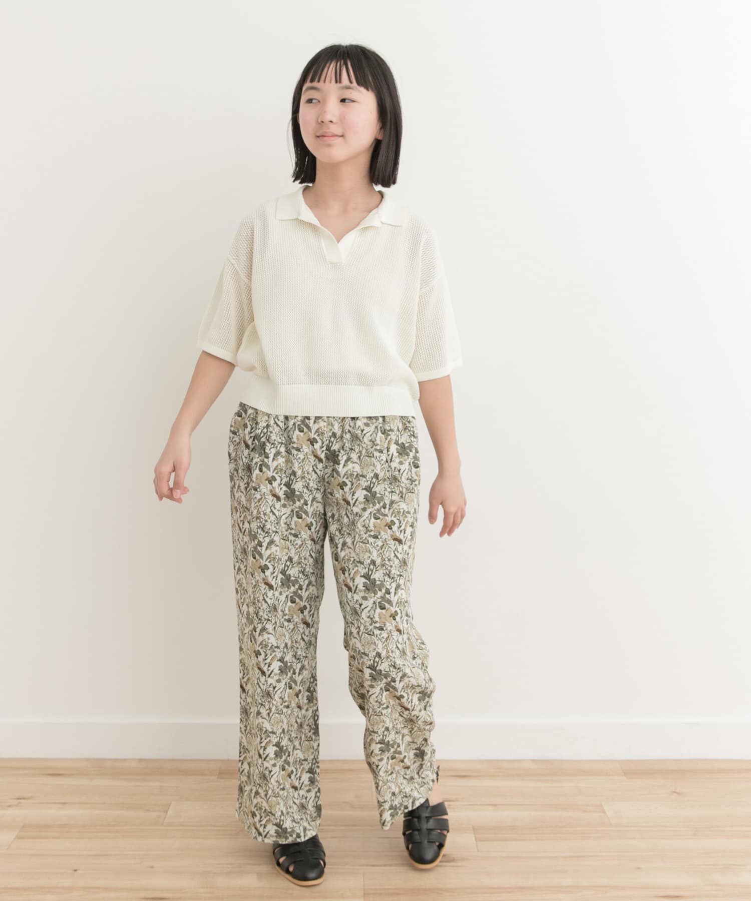 URBAN RESEARCH DOORS「クロップドメッシュシャツ(KIDS)」|ニット・セーター|