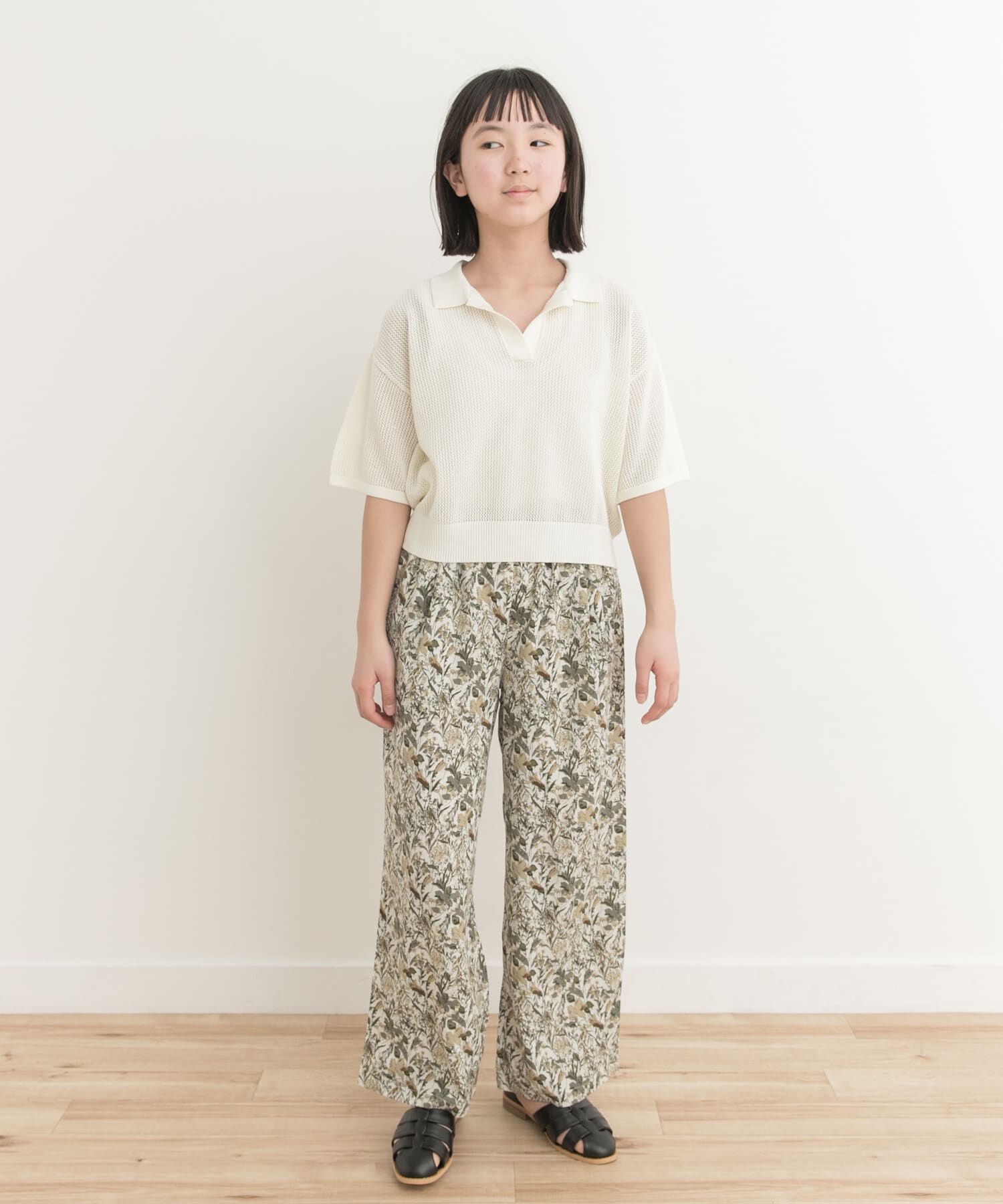 URBAN RESEARCH DOORS「クロップドメッシュシャツ(KIDS)」|ニット・セーター|