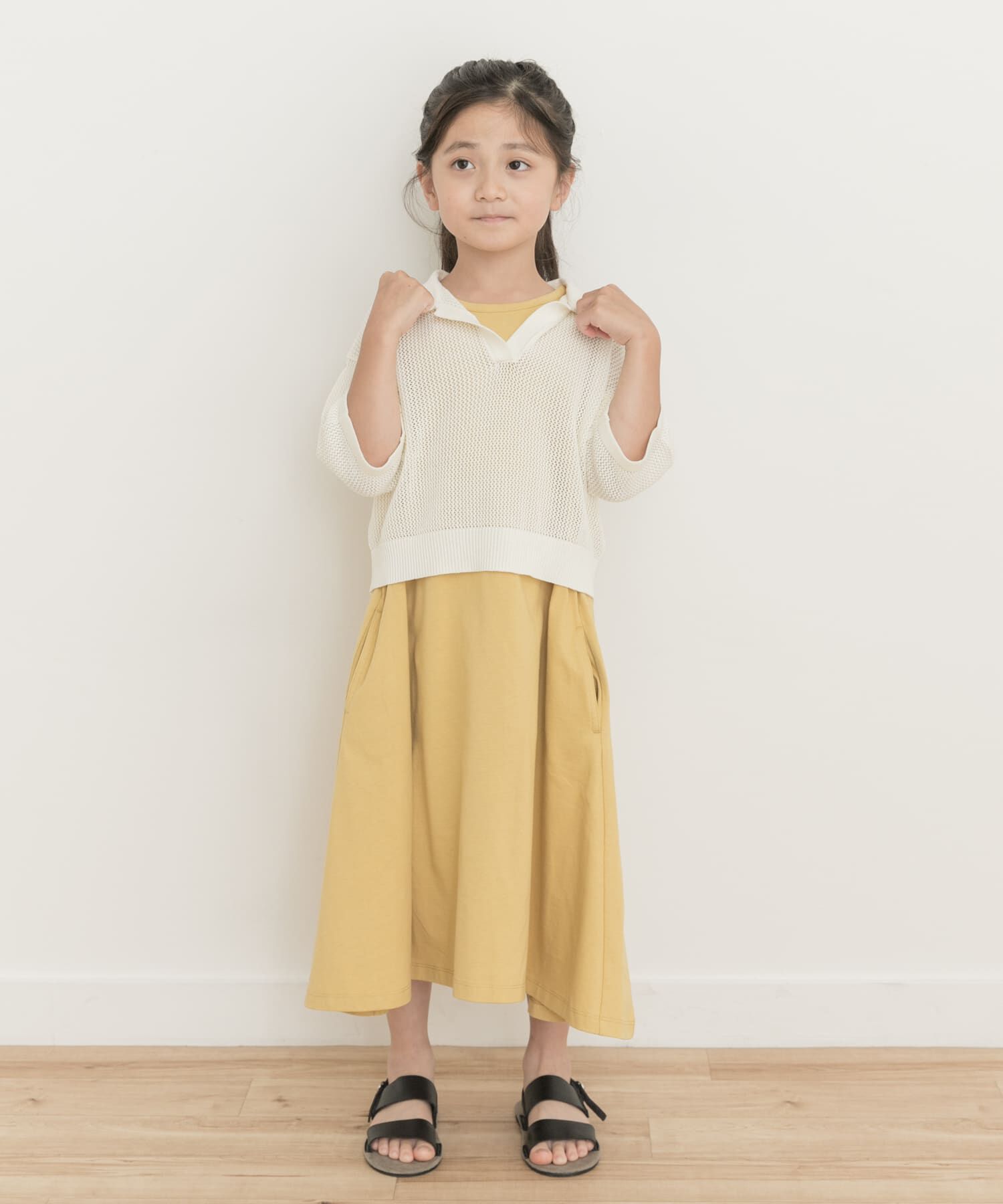 URBAN RESEARCH DOORS「クロップドメッシュシャツ(KIDS)」|ニット・セーター|