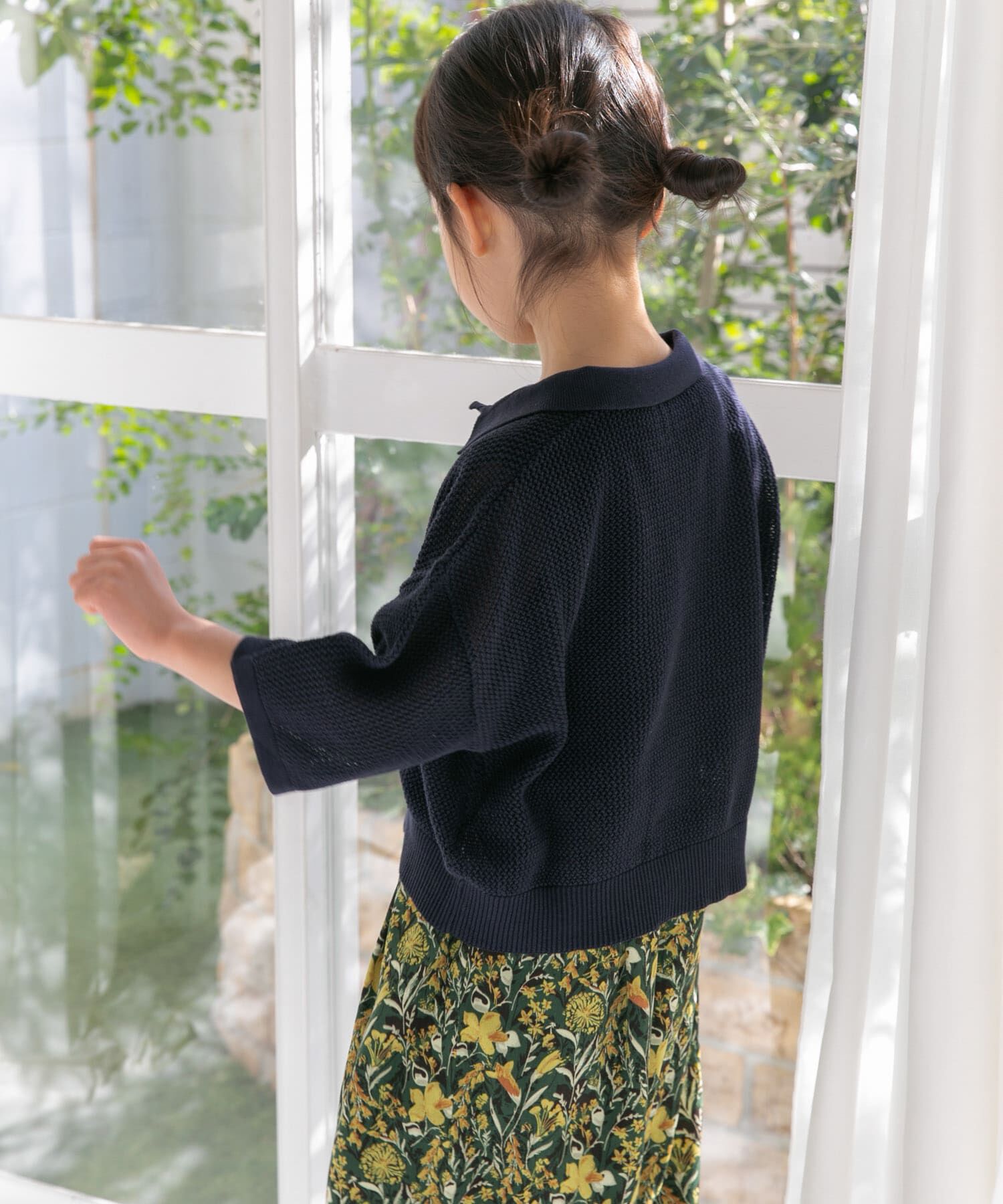 URBAN RESEARCH DOORS「クロップドメッシュシャツ(KIDS)」|ニット・セーター|