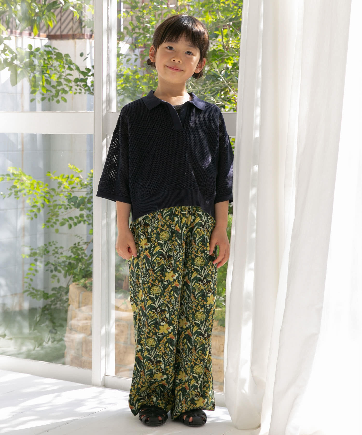 URBAN RESEARCH DOORS「クロップドメッシュシャツ(KIDS)」|ニット・セーター|