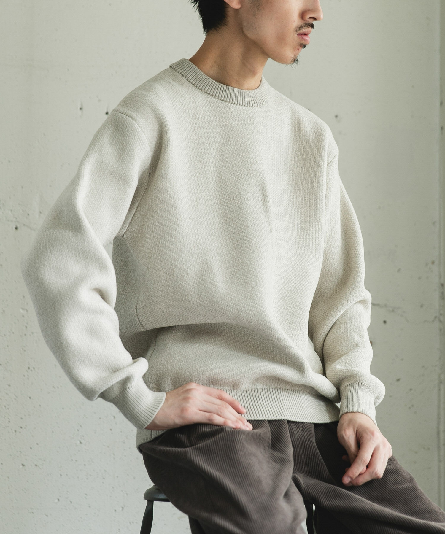 URBAN RESEARCH DOORS「ジャガードモールニットプルオーバー」|ニット・セーター|