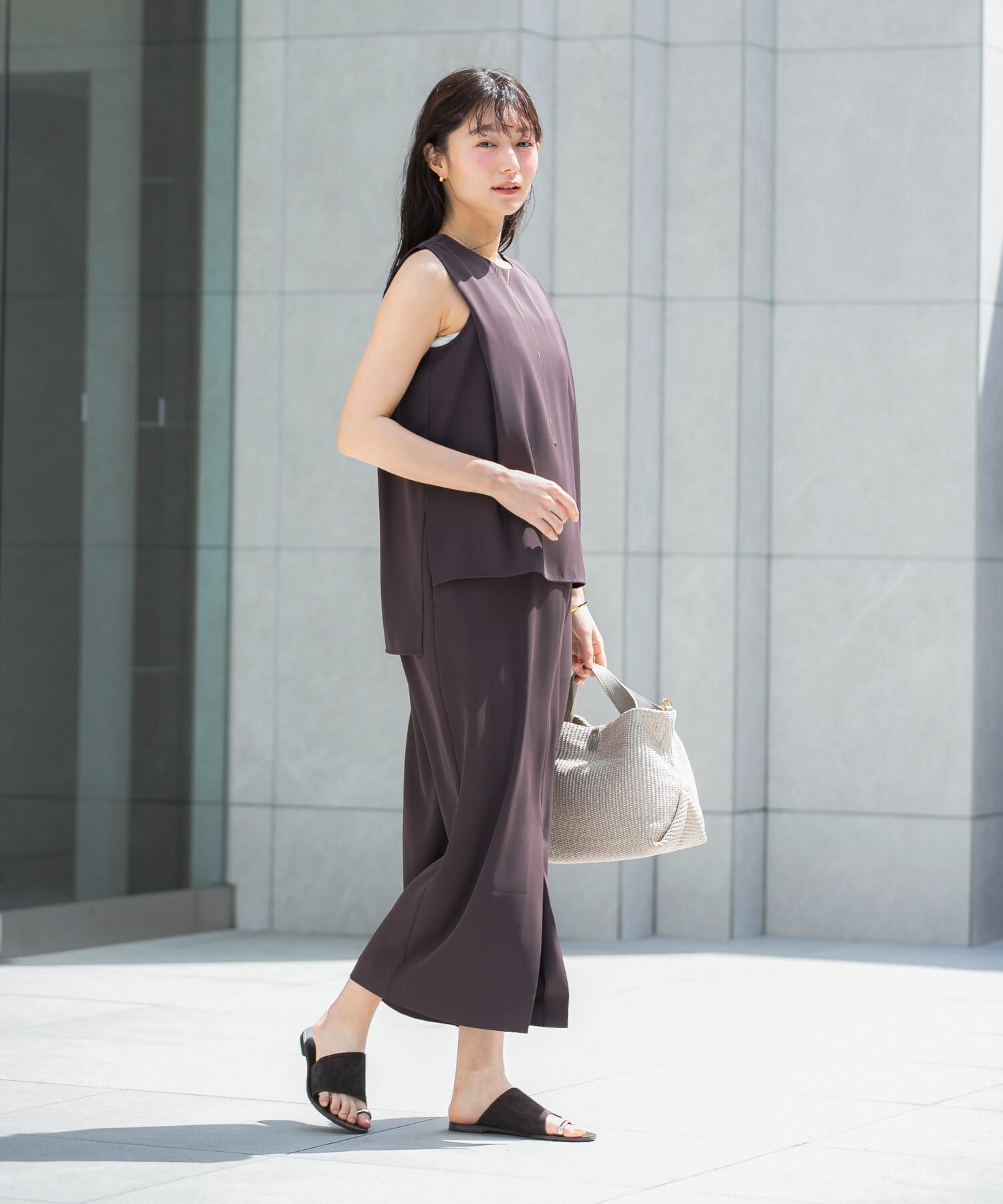URBAN RESEARCH ROSSO「バックメタルポイントストレートワンピース」|ワンピース|