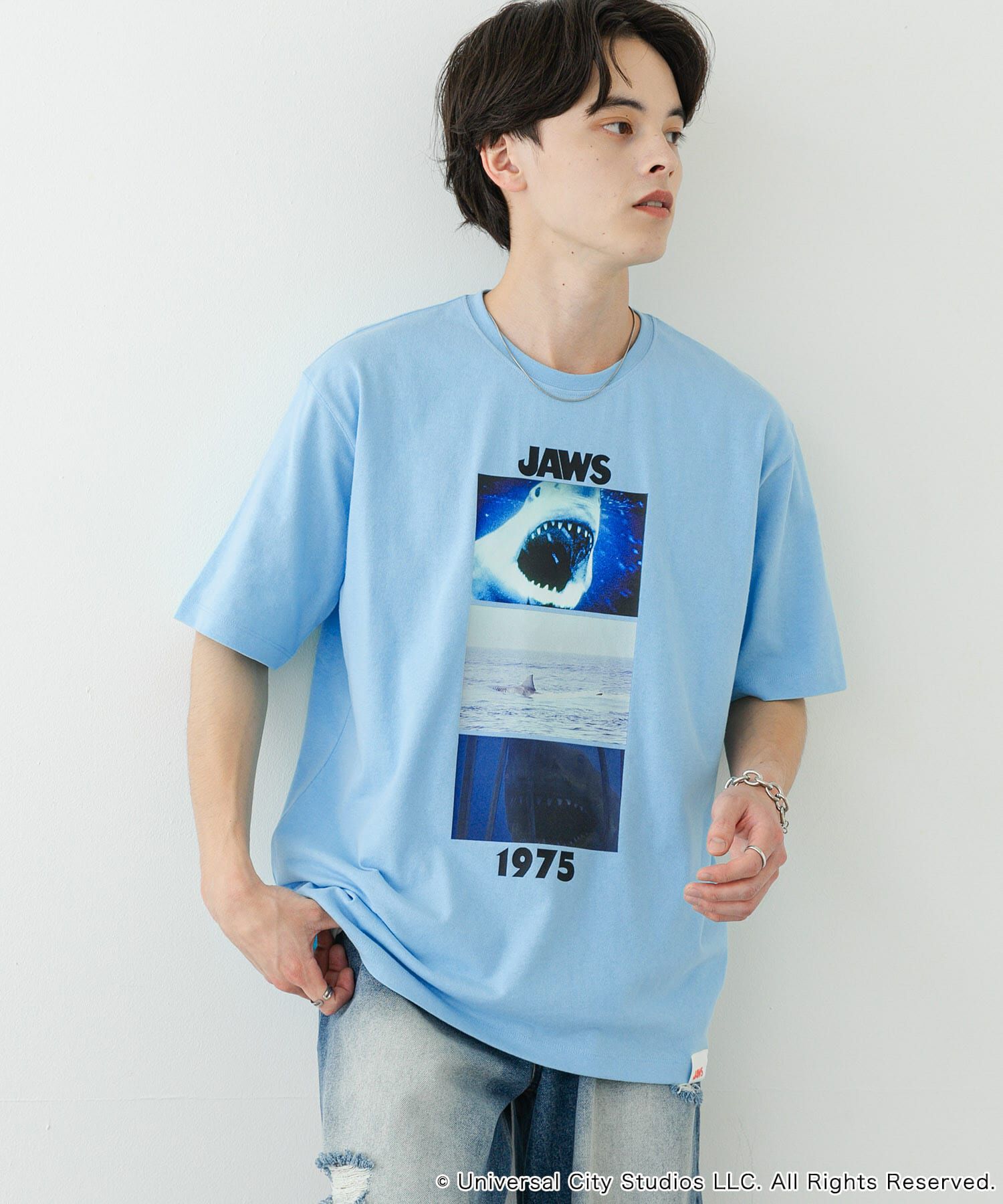 SENSE OF PLACE by URBAN RESEARCH「『別注』SENSE OF PLACE&times;JAWS　プリントT-SHIRTS/A」|Tシャツ・カットソー|