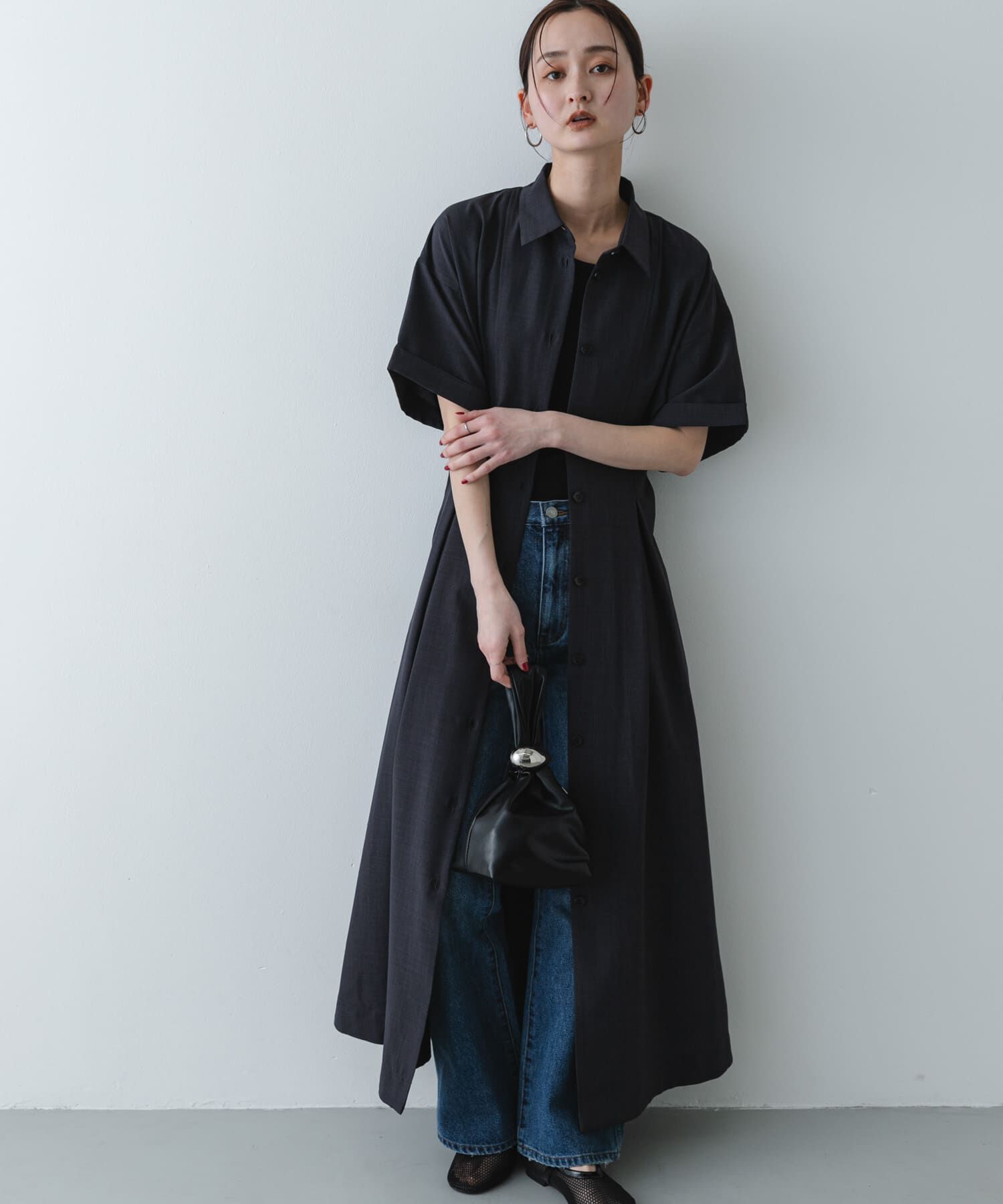 SENSE OF PLACE by URBAN RESEARCH「『UR TECH DRYLUXE』リネンライクワンピース」|ワンピース|