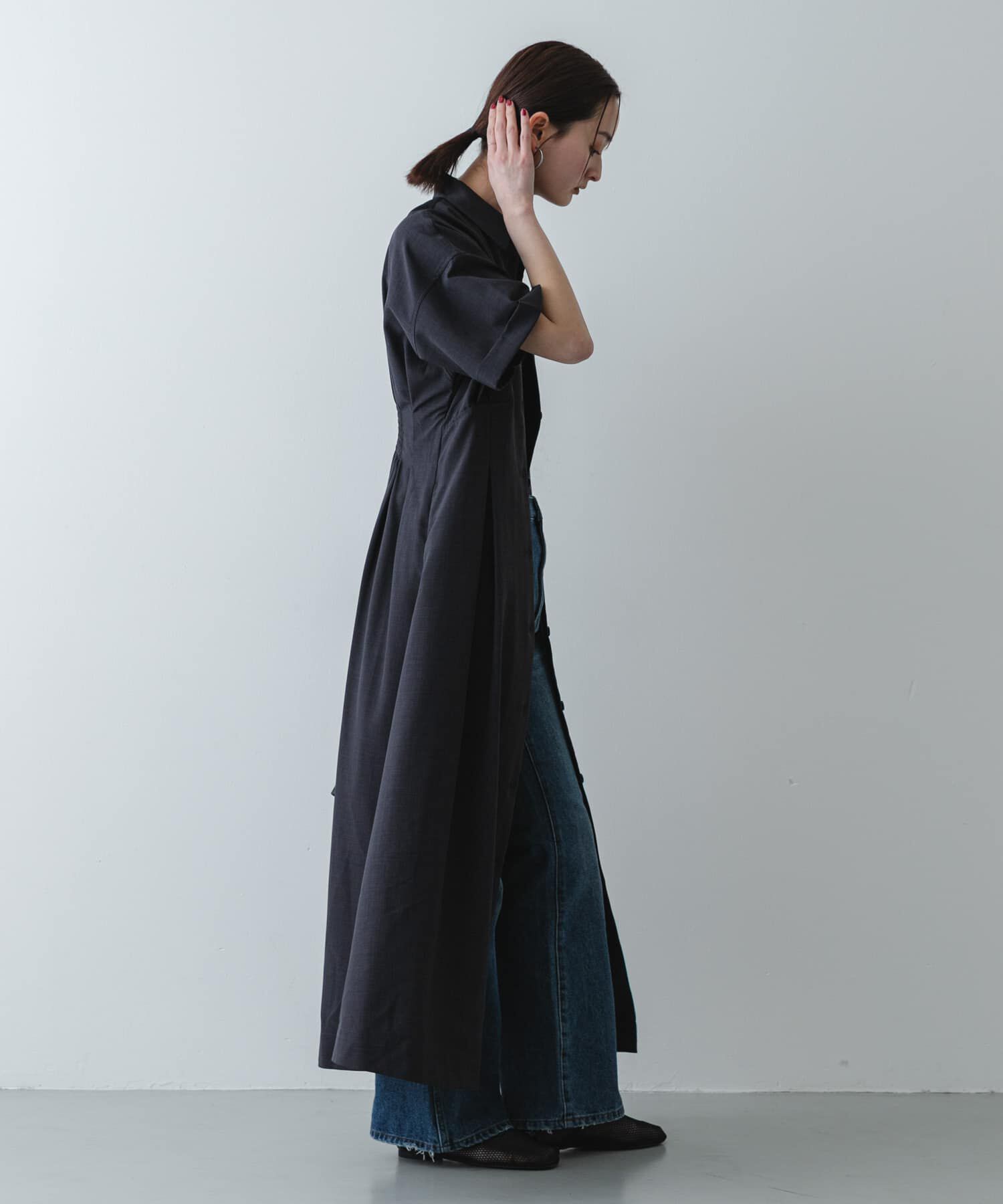 SENSE OF PLACE by URBAN RESEARCH「『UR TECH DRYLUXE』リネンライクワンピース」|ワンピース|