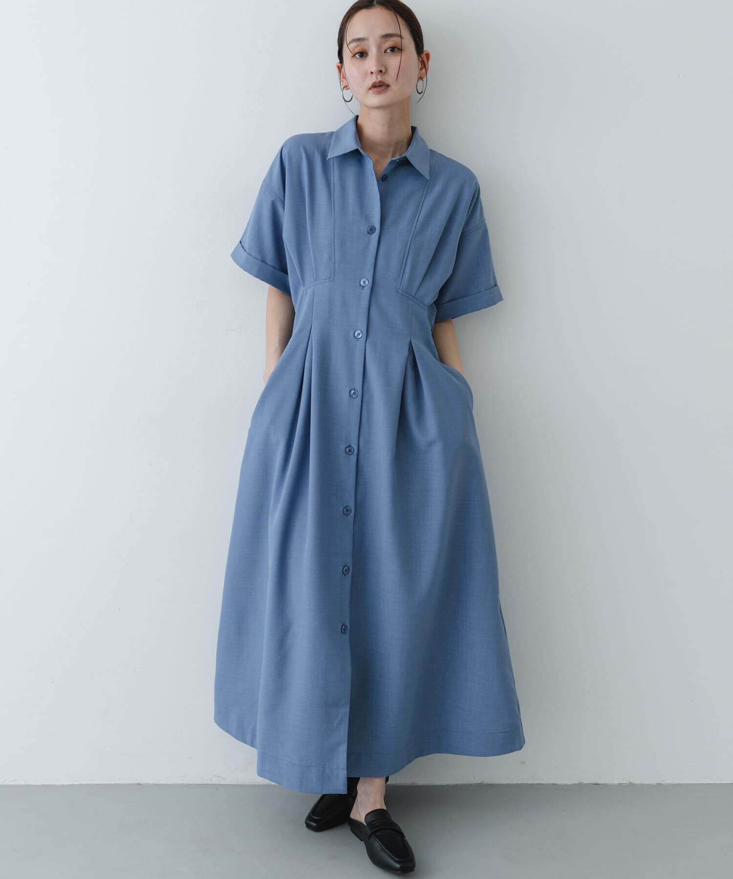 SENSE OF PLACE by URBAN RESEARCH「『UR TECH DRYLUXE』リネンライクワンピース」|ワンピース|