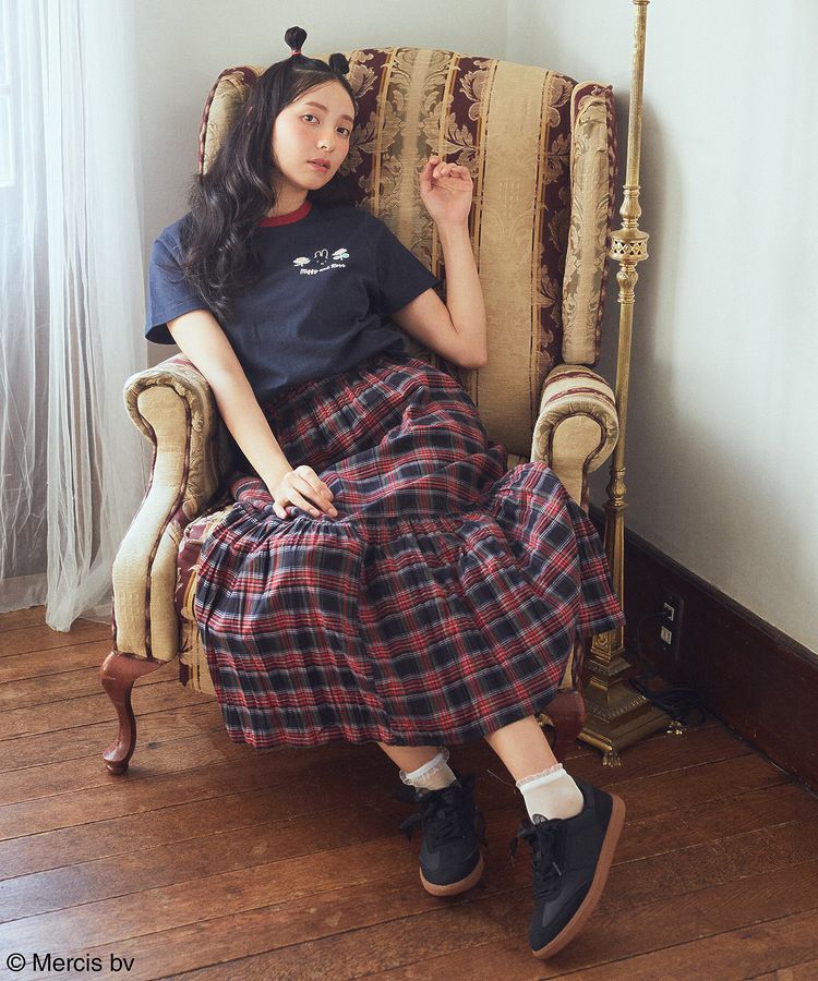 earth music&ecology「miffy/earth Rose ringer Tee」|Tシャツ・カットソー|