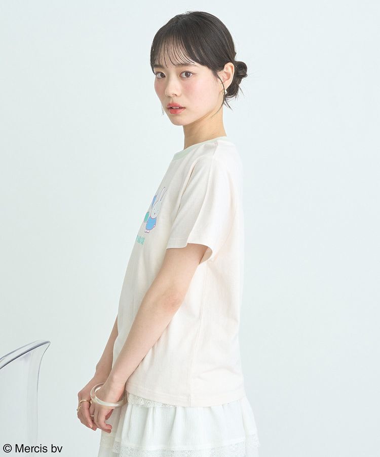 earth music&ecology「miffy/earth Rose ringer Tee」|Tシャツ・カットソー|
