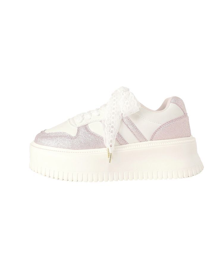 Maison de FLEUR「レースリボン厚底スニーカー」|スニーカー|