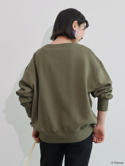  「カレッジロゴ風裏起毛プルオーバー/Mickey」|Tシャツ・カットソー|