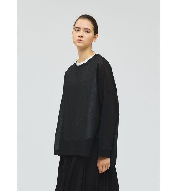 mizuiro ind「mizuiro ind ワッシャーボイルワイドプルオーバー」|Tシャツ・カットソー|